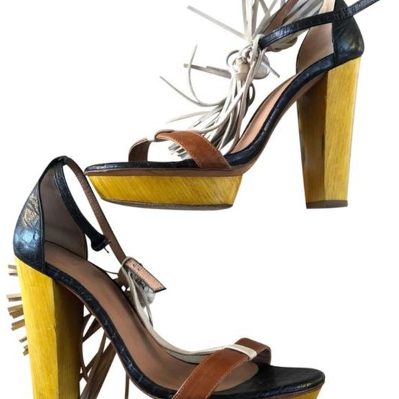 Hoss Intropia Size 6 Tassel Chunky Platform - Picture 9 of 9